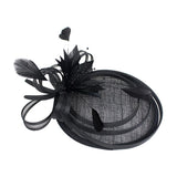 Vintage Feather Fascinator 20s Great Gatsby Charleston Party Headdress Black