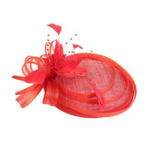 Vintage Feather Fascinator 20s Great Gatsby Charleston Party Headdress Red