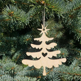 10x Blank Wood Christmas Hanging Gift Tags with Twine Decor Craft Xmas Tree