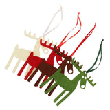 4pcs Fabric Festive Reindeer Elk Christmas Tree Decor Hanging Tags Embellishments Crafts Party DIY Decor