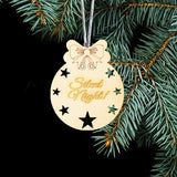 10pcs Wooden Cut Star Silent Night Christmas Xmas Tree Decorations Ornaments