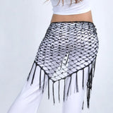 Belly Dance Hip Scraf Dance Belt Skirt for Halloween Fancy Dress Black