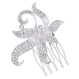 Crystal Rhinestone Floral Hair Comb Clip Wedding Bridal Hair Accessories