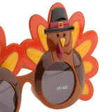 Novelty Turkey Sunglasses Cartoon Eyeglasses Fancy Dress Costume Thanksgiving Day Christmas Gag Gift