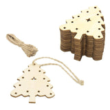 10pcs Christmas Tree Woodcut Hanging Embellishment Tags Christmas Tree Decor