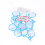 12 Pieces Flower Mini Rattles Baby Shower Bag Fillers Table Decor Blue