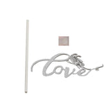 Maxbell  Glitter Love Cake Toppers Wedding Cupcake Picks Bridal Shower Silver