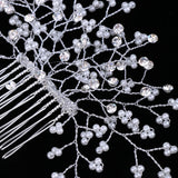 Maxbell Bridal Wedding Pearl Hair Clip Comb Lady Girls Crystal Rhinestones Headpiece