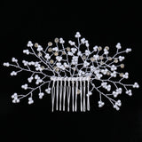 Maxbell Bridal Wedding Pearl Hair Clip Comb Lady Girls Crystal Rhinestones Headpiece