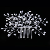 Maxbell Bridal Wedding Pearl Hair Clip Comb Lady Girls Crystal Rhinestones Headpiece