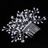 Maxbell Bridal Wedding Pearl Hair Clip Comb Lady Girls Crystal Rhinestones Headpiece
