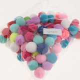 100pcs Assorted Colorful Fluffy Pom Poms Pompoms Ball Xmas DIY Decor 30mm