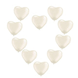 10pcs Latex Love Heart Shape Balloons Wedding Birthday Party Decor White