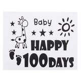 Happy 100 Days Vinyl Stickers for Bobo Clear Balloon DIY Sticker Baby Shower