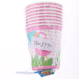 8pcs Flamingo Paper Disposable Cups Birthday Party Tableware Decoration