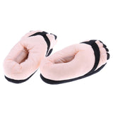 Naughty Toe Feet Warm Soft Plush Slippers Adult Novelty Gift Slippers Black