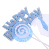 Maxbell Pack of 3 Happy Birthday Cake Topper Baby Boy Clothes Lolly Kids Party Cake Decor