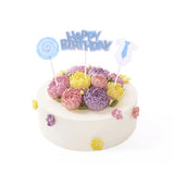 Maxbell Pack of 3 Happy Birthday Cake Topper Baby Boy Clothes Lolly Kids Party Cake Decor