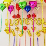 Metallic Foil Tinsel Tassel Heart Balloon Set Wedding Party Decor Rose