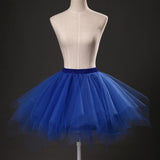 Adult Ballet Skirt Tutu Dress Party Princess Costume 45cm Long Blue