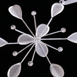 Crystal Silver Alloy Hanging Snowflake Christmas Tree Pendant Ornament