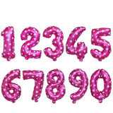 All Numbers Heart Foil Balloons Birthday Anniversary Party Decor Number 3