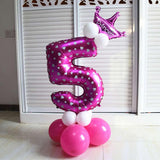 All Numbers Crown Balloons Column Set Happy Birthday Arch Garland Number 5