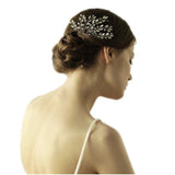 Crystal Gypsophila Hair Comb Slide Wedding Bridal Hair Accessories Silver