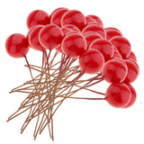 Maxbell 100pcs Plastic Artificial Cherry Flower Bud Bouquet DIY Craft Decor 2cm