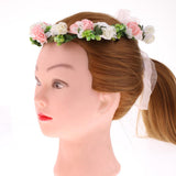 Bridal Wedding Floral Flower Garland Forehead Wreath Hair Accessories Multi