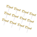 12 Pieces Happy Birthday Dad Cake Topper Father's Day Festival Party Cupcale Picks