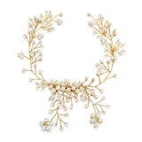 Maxbell Fashion Lady Girls Crystal Flower Pearls Headpiece Hair Accessories Costume