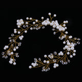 Maxbell Fashion Lady Girls Crystal Flower Pearls Headpiece Hair Accessories Costume