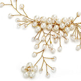 Maxbell Fashion Lady Girls Crystal Flower Pearls Headpiece Hair Accessories Costume