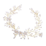 Maxbell Fashion Lady Girls Crystal Flower Pearls Headpiece Hair Accessories Costume