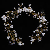 Maxbell Fashion Lady Girls Crystal Flower Pearls Headpiece Hair Accessories Costume