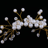 Maxbell Fashion Lady Girls Crystal Flower Pearls Headpiece Hair Accessories Costume