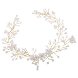 Maxbell Fashion Lady Girls Crystal Flower Pearls Headpiece Hair Accessories Costume
