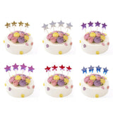 Maxbell  4x Twinkle Twinkle Little Stars Cake Toppers Birthday Cupcake Picks Gold