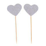 Maxbell  10x Romantic Heart Cupcake Picks Cake Topper Wedding Birthday Party Decor #5