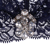 Max Wedding Bridal Lace Flower Rhinestone Crystal Leg Garter Thigh Ring