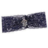 Max Wedding Bridal Lace Flower Rhinestone Crystal Leg Garter Thigh Ring