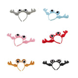 Kids Girls Cute Cartoon Crab Headband Animal Party Game Prop Dress Up Gray