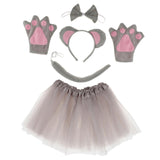 Max Girls Animal Mouse Costume Set Headband Tails Bow Tie Gloves Cosplay Props