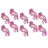 10 Pieces Tropical Mini Flamingo Foil Balloons Kids Birthday Party Decor 21x46cm