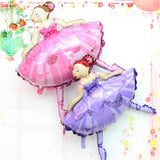 Max Ballet Dancing Girl Foil Balloon Baby Shower Christening Party Decor Purple