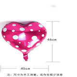 10 Pieces 18 Love Heart Aluminium Foil Dot Balloons Wedding Party Decor #2"