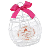 Max Romatic Mental Wedding Favor Box Candy Cookie Gift Box White & Deep Rose Red