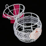 Max Romatic Mental Wedding Favor Box Candy Cookie Gift Box White & Deep Rose Red