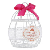 Max Romatic Mental Wedding Favor Box Candy Cookie Gift Box White & Deep Rose Red